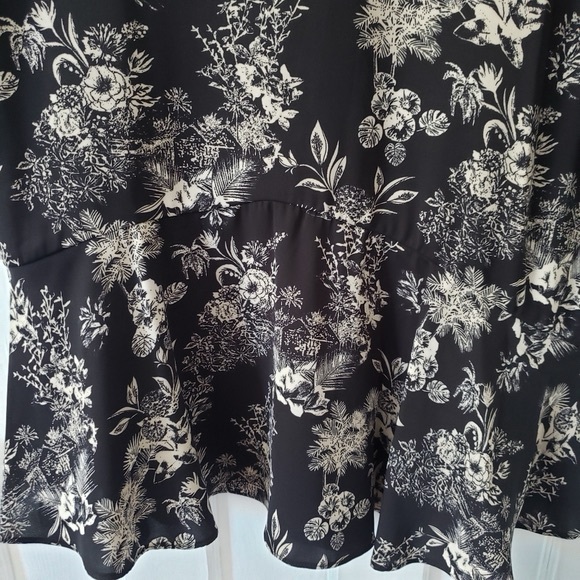 RW & Co Floral Printed Long Sleeve Midi Dress Sz 4 NWT - Picture 2 of 12